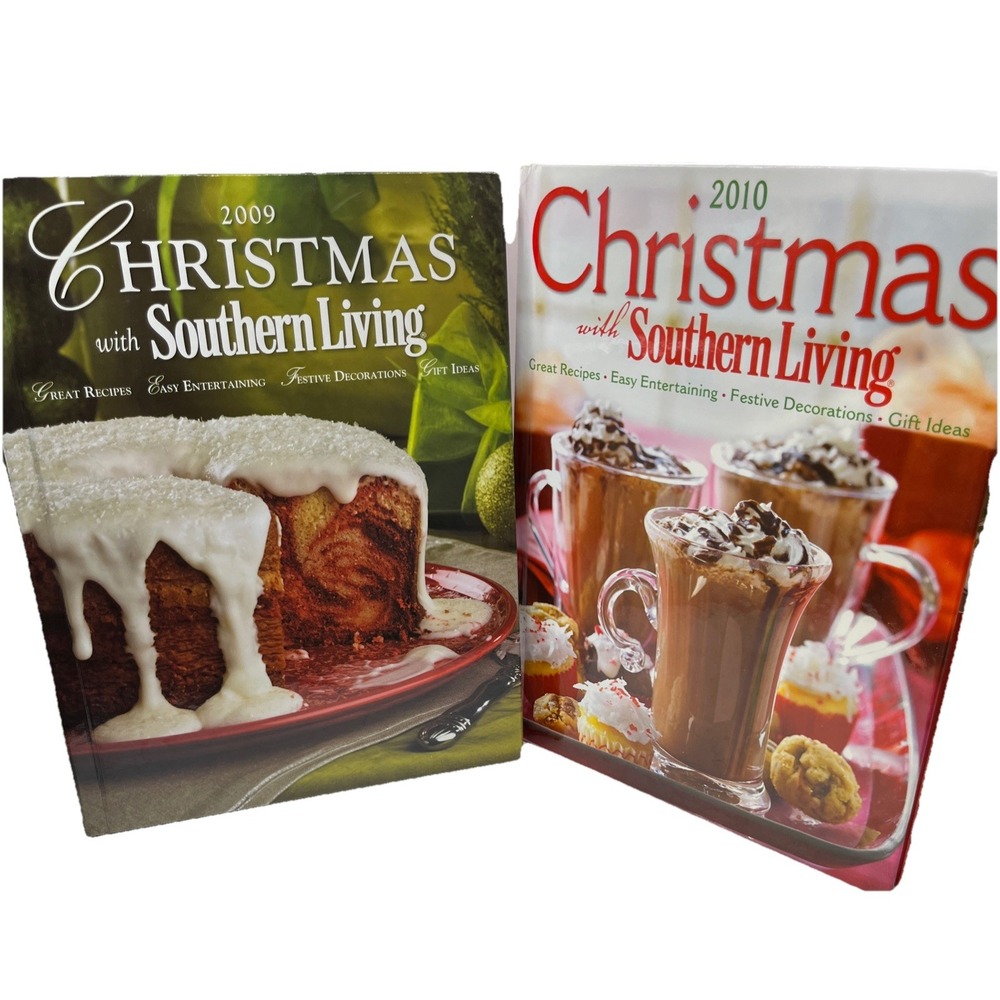 Southern Living Christmas Cookbook Special Edition 2009and 2010 Set Of 2
